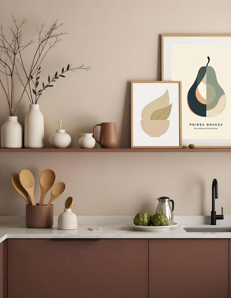 Beige Kitchen Art Print