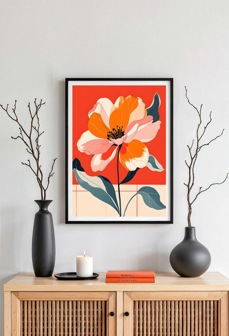 Bold Orange Floral