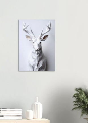 Geometric 3D deer poster