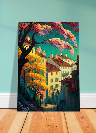 Colorful Town In Spring Poster