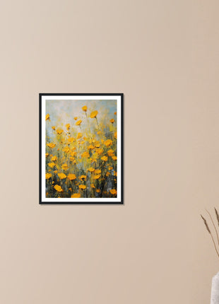 Yellow spring flowers poster