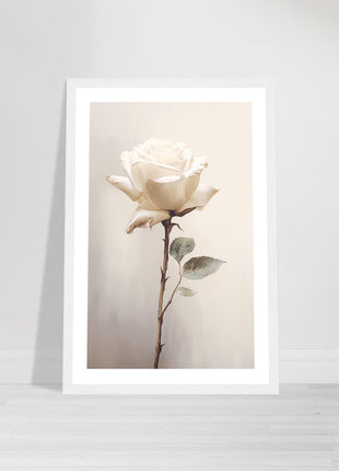 White rose painting