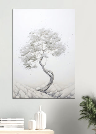 White tree painting poster