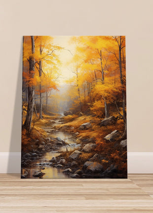 Orange forest in fall poster