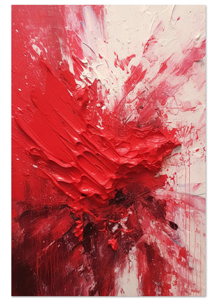 Red abstract paint splash poster