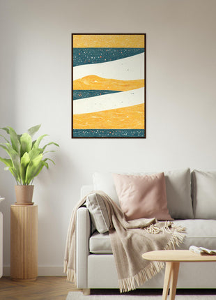 Abstract mountain poster - Premium Matte Paper Wooden Framed Poster