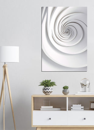 White swirl spiral modern poster