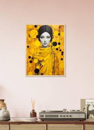 Lady in yellow poster