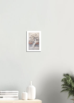 Sculpted Serenity: Majestic 3D White Tree Poster