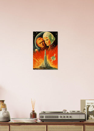 Futuristic vintage poster