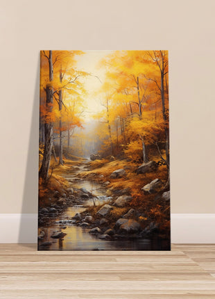 Orange forest in fall poster