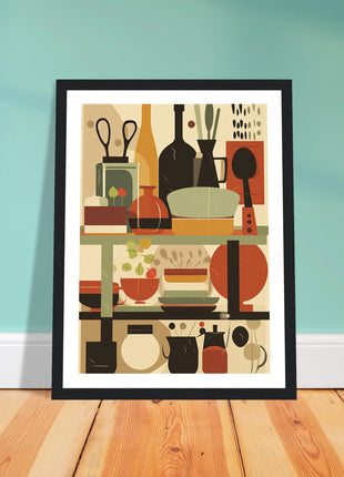 Abstract kitchen poster