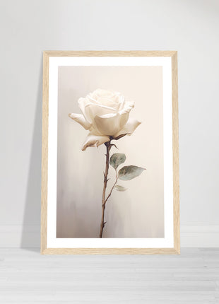 White rose painting