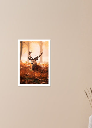 Deer In Fall Wood Poster