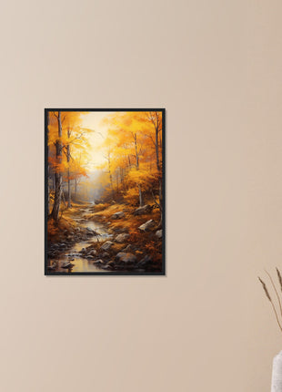 Orange forest in fall poster