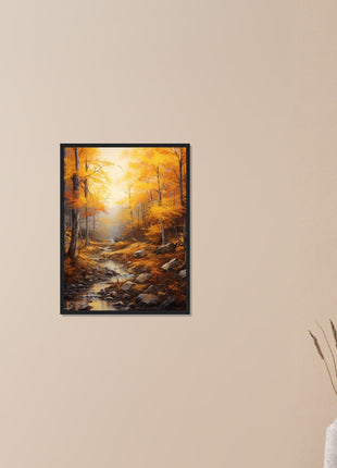 Orange forest in fall poster