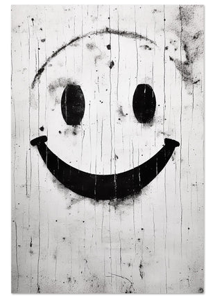 Smiley poster (Black & White wall art)