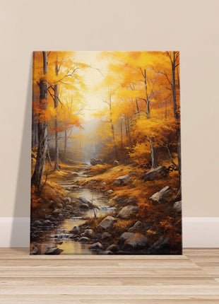 Orange forest in fall poster