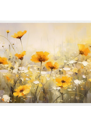 Yellow field of flowers poster