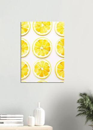 Lemon slices kitchen poster