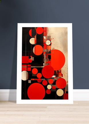 Red abstract poster