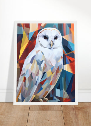 Colorful Owl Poster Embracing Artistic Symmetry