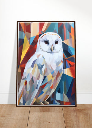 Colorful Owl Poster Embracing Artistic Symmetry