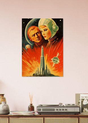 Futuristische vintage poster