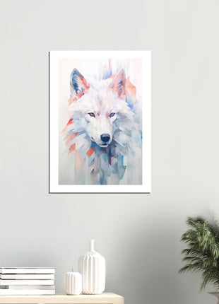 Witte wolfposter