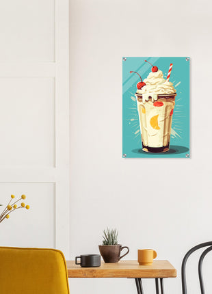 Retrol milkshake kitchen poster