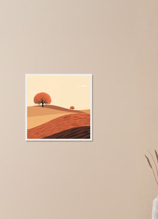 Fall landscape painting poster