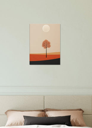 Herfstzon landschap poster