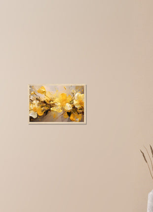 Yellow flower paint explosion poster