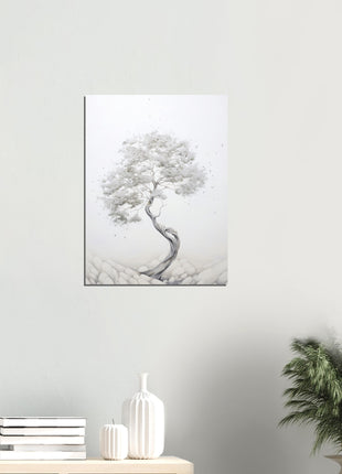 White tree painting poster