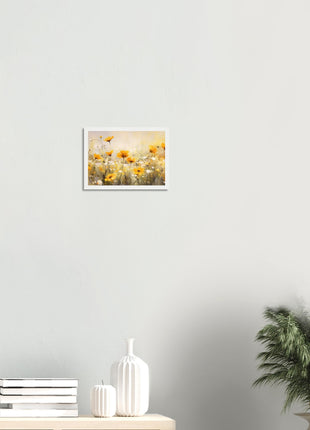 Yellow field of flowers poster