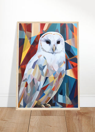 Colorful Owl Poster Embracing Artistic Symmetry