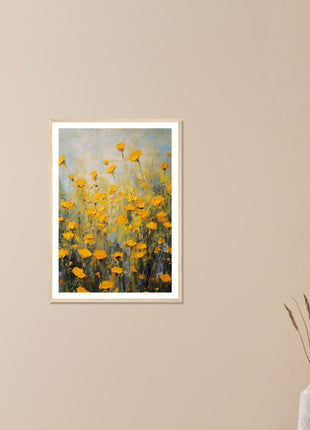 Yellow spring flowers poster