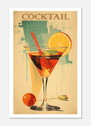 Cocktail vintage poster