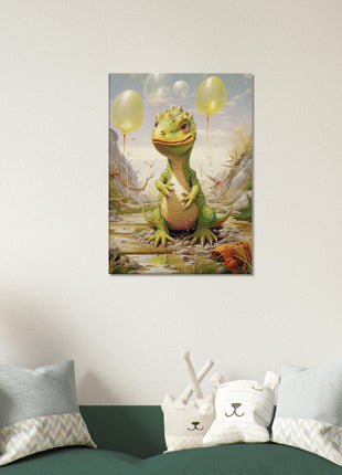 Dino & dino egg balloons poster