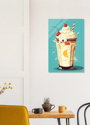 Retrol milkshake kitchen poster