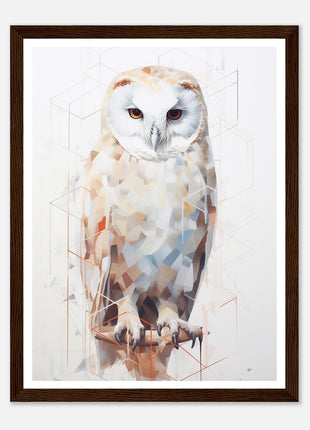 Geomagical Owl Poster : A Captivating Blend of Geometry and Nature