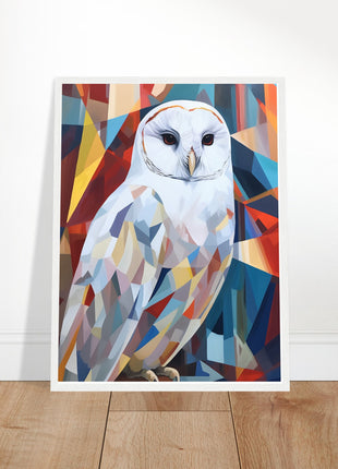 Colorful Owl Poster Embracing Artistic Symmetry