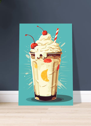 Retrol milkshake kitchen poster