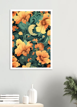 Golden Blossoms – Vintage Floral Art Print