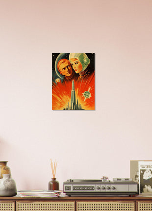 Futuristic vintage poster