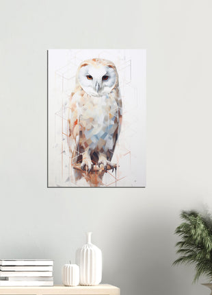 Geomagical Owl Poster : A Captivating Blend of Geometry and Nature