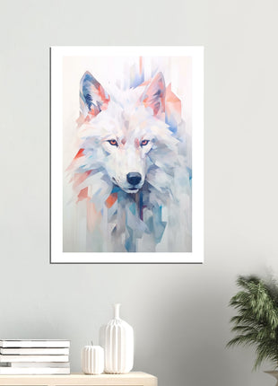 Witte wolfposter