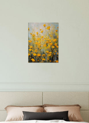 Yellow spring flowers poster