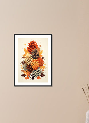 Pinecone modern fall poster