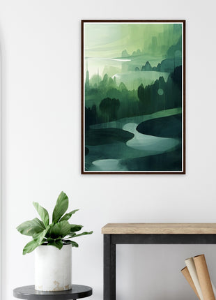 Green abstract landscape poster (part 3 of 3)